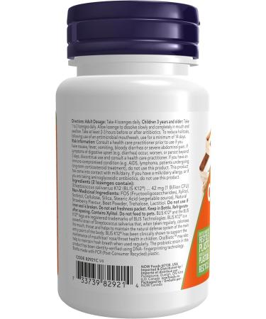 NOW Supplements OralBiotic Probiotic Lozenges 60 Count - Buy Online on GoSupps.com