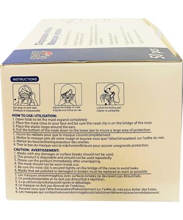 Disposable face masks with earloop (3 ply) by INSTANT AID ships from CANADA NPN- MD-LIC-7484 (100 pack) 100 count (Pack of 1) - Buy Online on GoSupps.com