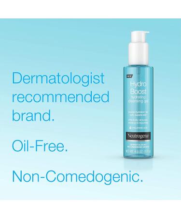 Neutrogena Hydro Boost Hydrating Facial Cleansing Gel - Gentle Face Wash with Hyaluronic Acid - 6 oz - Buy Online on GoSupps.com