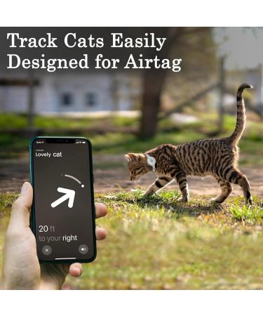 Oopsdoggy Leather AirTag Cat Collar with Bells - Durable GPS Pet Neckband for Cats & Small Dogs (White) - Buy Online on GoSupps.com