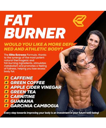 Italian Elite Elite Extreme Dietary Supplements 120 capsules with caffeine glucomannan carnitine guarana tyrosine green tea guarana for women and men gs1 - Buy Online on GoSupps.com