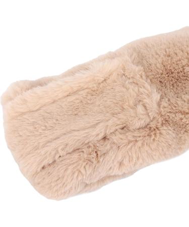USB Heated Scarf - Adjustable & Detachable Plush Warming Neck Wrap in Light Tan | Perfect for Cold Weather - Buy Online on GoSupps.com