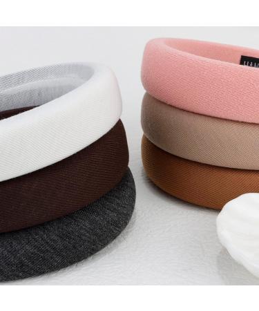 COCIDE 6 Pcs Solid Pink Headbands for Women - Soft Cloth Fashion Hair Accessories - Buy Online on GoSupps.com
