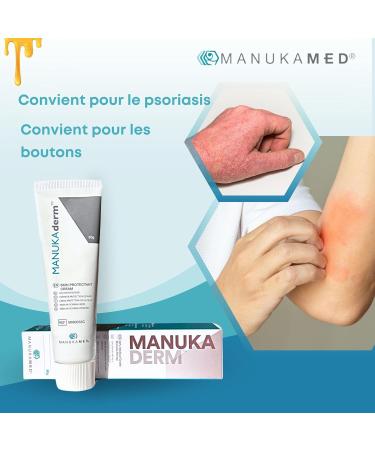 MANUKAmed MANUKA DERM Healing Wound Cream for Skin Psoriasis Acne Treatment Dermatitis Eczema Dry Skin Manuka Medical Honey MGO +560 Healing Ointment 50 g - Buy Online on GoSupps.com