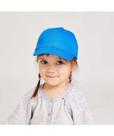 LANGZHEN 100% Cotton Kids Plain Baseball Cap Hat - Adjustable Sun Hat for Girls Boys 1-2 Years, Black+Blue - Buy Online on GoSupps.com