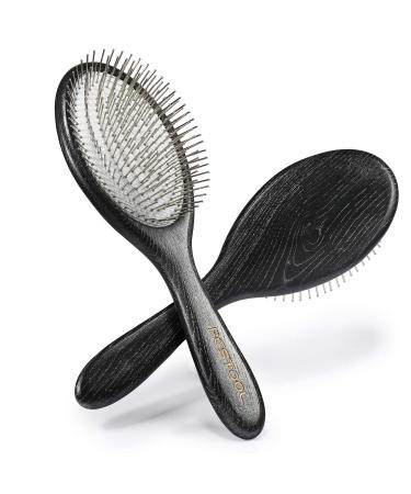 BESTOOL Hair Brush  Paddle Detangler Brush with Metal Bristles for Women/Men/Kids Detangling & Massaging  Anti Static  Best for All Hair Types Wet & Dry DailyUse Oval