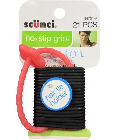 Scunci No-Slip Grip Gel Evolution Ponytailers 21-Pieces with Holder - 1-Pack - Buy Online on GoSupps.com