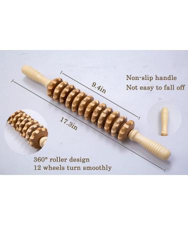 Hovom Colombian Wood Therapy Lymphatic Drainage Massager - Anti-Cellulite Roller Tool for Muscle Release and Cellulite Reduction - Buy Online on GoSupps.com