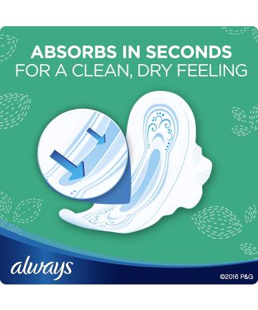 Always Ultra Thin Feminine Pads Size 1 Regular Absorbency with Wings Scented 192 Count Pack of 6 - Buy Online on GoSupps.com