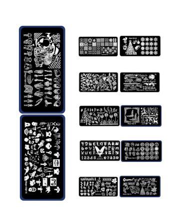 Premium Nail Art Templates for Women - Halloween & Christmas Designs | Stainless Steel Manicure Plates - Buy Online on GoSupps.com