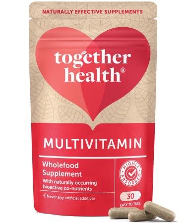 Multi VIT & Mineral Together Health Everyday Nutrient Top-Up 24 Whole Food & Plant-Based Nutrients Vegan Friendly Made in The UK 30 Vegecaps 30 Count (Pack of 1)