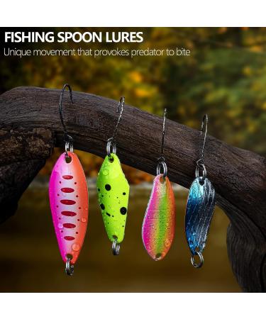 Qualy 30Pcs Fishing Spoon Lure Spinnerbait Bass Walleye Trout Salmon Metal Baits Kit - Single Hook Included - Buy Online on GoSupps.com