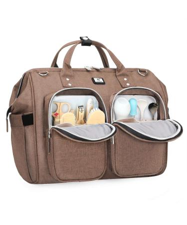 Pomelo Best Baby Changing Bag with Pram Clips and Changing Mat Khaki