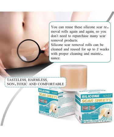 Hao Silicone Scar Remover Tape 1.6 x 120 Roll - 3ml | Medical Soft Silicone Scar Sheets for Surgery Scars - Easy-Tear Tape for Scar Removal (Blue) - Buy Online on GoSupps.com