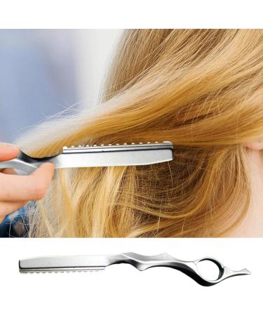 Hair Styling for Hair Cutting | Ergonomic Hair with Alloy Handle | Hairdressing Non-Slip Hair Texture Hair Cutting Tool for Professional Hairdressing Silver - Buy Online on GoSupps.com
