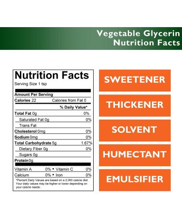 Glycerin Vegetable - 1 Quart (43 oz.) - Non GMO - Sustainable Palm Based - USP - KOSHER - PURE - Pharmaceutical Grade - Buy Online on GoSupps.com