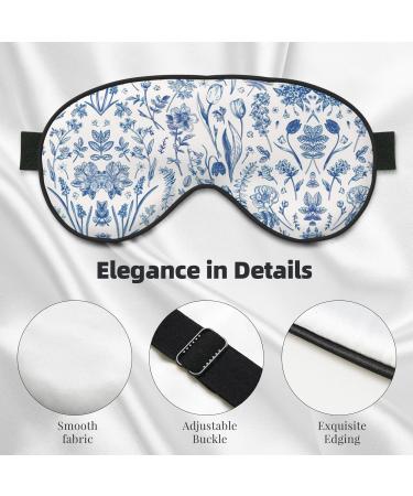 Buy Flowers and Leaves Print Unisex Sleep Eye Mask - Soft Comfort Cover for Travel Yoga & Shift Work - Buy Online on GoSupps.com
