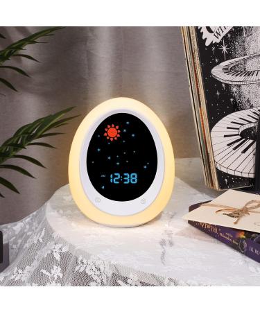 Kids Alarm Clock Toddler Sleep Training Clock with Sun & Moon Sound Machine Night Light Time to Wake Alarm Clock for Children - Buy Online on GoSupps.com