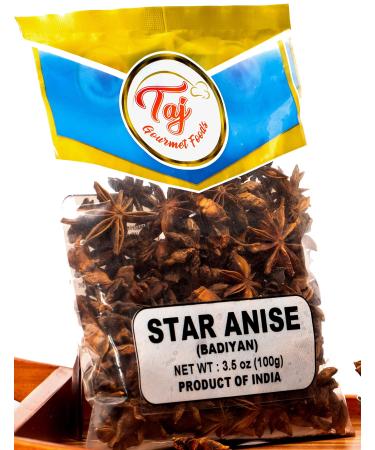 TAJ Premium Indian Star Anise Seeds (Whole Pods), Badian Khatai, 3.5-Ounce 3.5 Ounce (Pack of 1) - Buy Online on GoSupps.com