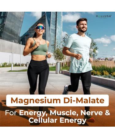 Magnesium Malate Capsules 1500 mg (Di-Magnesium Malate) | Energy Support Muscle Function Nerve Support & Cellular Energy | Magnesium Supplement | Non GMO Gluten Free | 60 Capsules - Buy Online on GoSupps.com