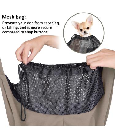 Cuby Adjustable Dog & Cat Sling Carrier - Travel Pet Bag with Foot Cushion for Little Pets - Brown - Buy Online on GoSupps.com