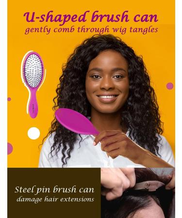 Shineworth 7-Piece Wig Brush Comb Set - Perfect for Synthetic Wigs, Hair Extensions & Human Hair - Buy Online on GoSupps.com