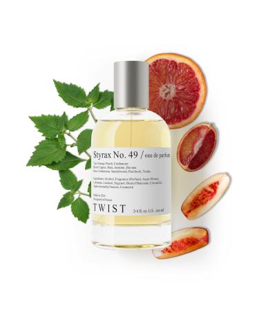 Twist Styrax No. 49 - Eau De Parfum Inspired by Tom Ford's Bitter Peach Long Lasting Perfume For Women & Men Paraben Free Vegan Clean Ingredients Fragrance - Spray 100 ml | 3.4 fl. oz. Styrax No. 49 - Inspired by T. Ford Bitter Peach 3.4 Fl Oz (Pack of 1)