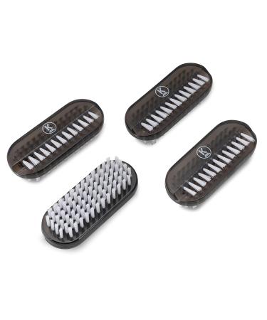 K-Pro Hand Nail Brush Set - 4 Piece Black Plastic Gel Nail Brushes for Perfect Manicures | International Shipping Available - Buy Online on GoSupps.com