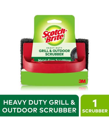 Scotch-Brite Heavy Duty Grill & Outdoor Scrubber - Ideal for Concrete Patio, Bricks, BBQ Tools, Charcoal and Gas Grills - Buy Online on GoSupps.com