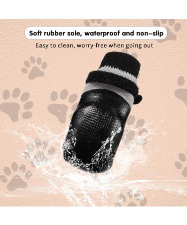 Fanshiontide Waterproof Dog Shoes Dog Boots Anti-Slip Dogs Paw Shoes Adjustable Straps Paw Protectors for Small Medium Dogs Indoor Outdoor Walking 4pcs XL - Buy Online on GoSupps.com
