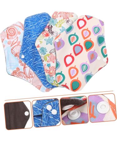 Washable Menstrual Pads 4pcs Set | Reusable Absorbent Bamboo Charcoal Fiber Liners for Women | Comfortable & Eco-Friendly Cotton Pads - Buy Online on GoSupps.com