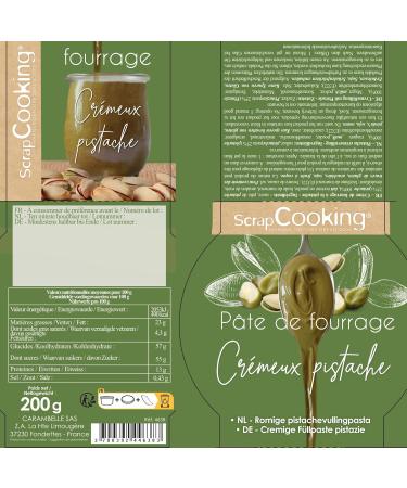 ScrapCooking - P te de Fourrage Cr meux Pistache 200 g - Pour Fourrer Tablettes clairs Macarons G teaux B ches de No l Cookies Cheesecakes & P tisseries - 4638 - Buy Online on GoSupps.com