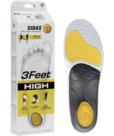 SIDAS Unisex High-Arched Insoles | 3Feet Activ Multisports | Enhanced Heel Cushioning | X-Small (35-36) | International Shipping - Buy Online on GoSupps.com