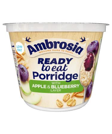 Ambrosia Ready to Eat Porridge Pot with Apple & Blueberry Layer