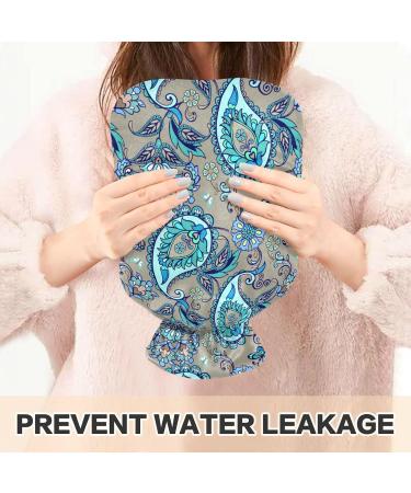 Shop Naanle Paisley Flower Ethno Heat Bottle - Transparent 1L Hot Water Bottle for Bed & Pain Relief | Ideal for Hands & Feet | Heat & Cold Therapy - Buy Online on GoSupps.com