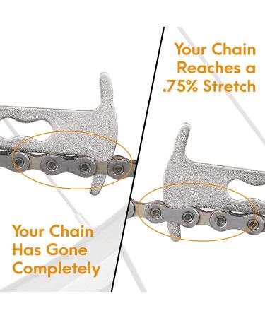BIKEHAND Chain Wear Indicator Tool - Compatible with Shimano, Sram, Campagnolo, KMC - for 7 to 12 Speed Chains - Maintenance for Road, Mountain, and Hybrid Bikes - Buy Online on GoSupps.com