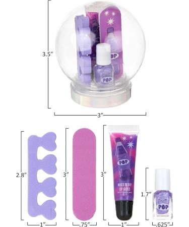 Expressions 5pc Snow Globe Manicure Set | Girls & Teens Starter Makeup Kit | Nail Polish Lip Gloss Manicure & Pedicure | Perfect Beauty Gift for Girls - Buy Online on GoSupps.com