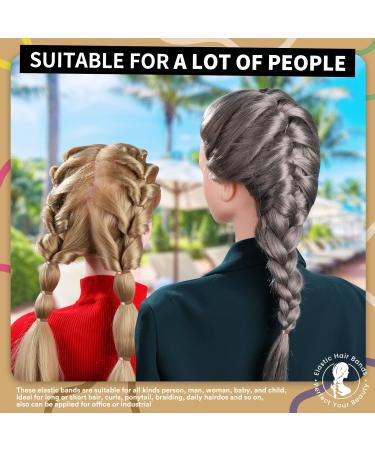 Teenitor 300pcs Elastic Hair Bands - Light Brown Rubber Ties for Kids & Teens | Best Small Hair Accessories - Buy Online on GoSupps.com