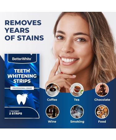 BetterWhite Professional Teeth Whitening Strips - 42 Peroxide-Free Strips - Enamel Safe Formula - 21 Treatments - Dentist Formulated Kit - Buy Online on GoSupps.com