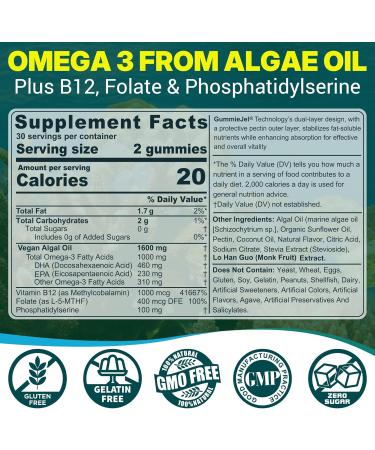 2 Pack Vegan Omega-3 Gummies + 2 Pack Potassium Citrate 1000mg Gummies - Buy Online on GoSupps.com