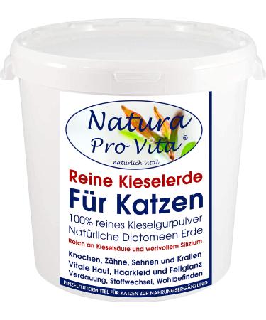 Natura Pro Vita pebble earth for cats feeding feed natural silicon cure + silica pure silica powder for skin fur gloss claws bones teeth tendons digestion - pure nature 1kg