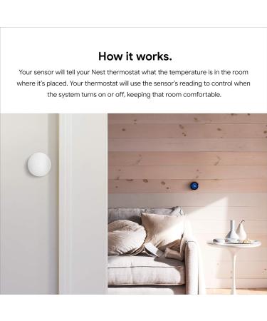Google Nest temperature sensor - Nest thermostat sensor - Nest sensor that works with Nest learning thermostat and Nest thermostat E - Smart Home - Buy Online on GoSupps.com