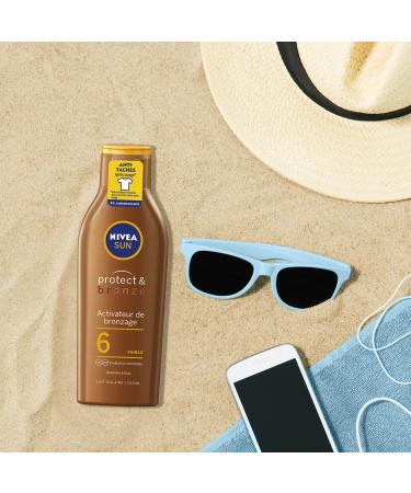 Nivea Sun Protect & Bronze Sunscreen with Browning Activator - LSF 6 200ml Carotene UVA/UVB Protection for Natural Tan - International Shipping Available - Buy Online on GoSupps.com