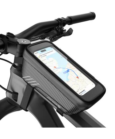 Estralia bicycle pocket frame bicycle handlebar pocket waterproof bicycle frame bag front handlebar bicycle bag with TPU touchscreen handlebar bag bike e bike suitable for cell phones under 6.7 inches - Buy Online on GoSupps.com