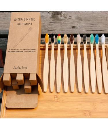 Eco-Friendly Bamboo Toothbrushes - Soft Bristles Travel Set for Men & Women | 10 Colors Available - Buy Online on GoSupps.com