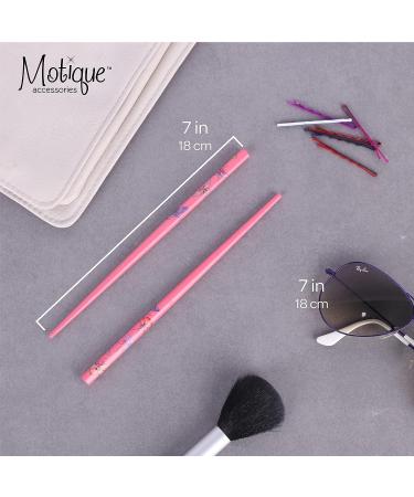 Set of 4 Pink Butterfly Hair Sticks | Hair Chopsticks Set - Buy Online on GoSupps.com