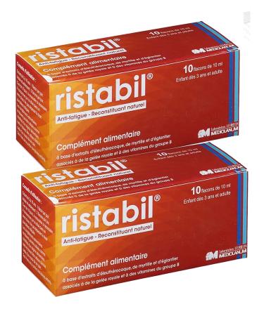 Ristabil solution buvable - Anti-fatigue et reconstituant naturel - Lot de 2 Boites 10 x 10ML