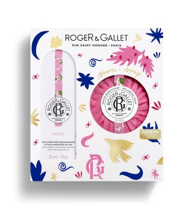 ROGER & GALLET | Rose Gift Set | 1 fl oz Wellbeing Fragrant Water | 3.5 oz Perfumed Soap | Limited Edition - Buy Online on GoSupps.com