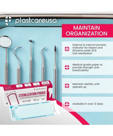 Self-Seal Sterilization Pouch 3.5 x 10 - 200 Box - Easy to Use & Secure - Buy Online on GoSupps.com