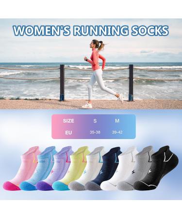 Buy Niorasen Women's Sports Socks - Breathable Anti-Bubbles 6 Pairs Multicolored Sizes 35-42 - Perfect for Running & Athletics - Buy Online on GoSupps.com